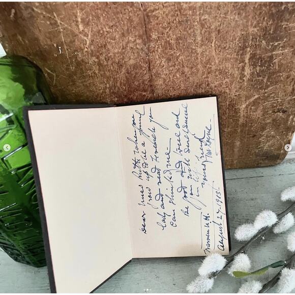 Antique French Nouveau Testament Mini Pocket Bible Gold Lettering Red Edges 1910 - Picture 3 of 3